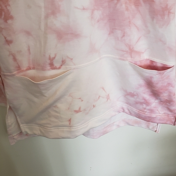 Melloday Pink Tie Dye Pullover Hoodie Sweatshirt Womens Size Small Oversized - Picture 3 of 11